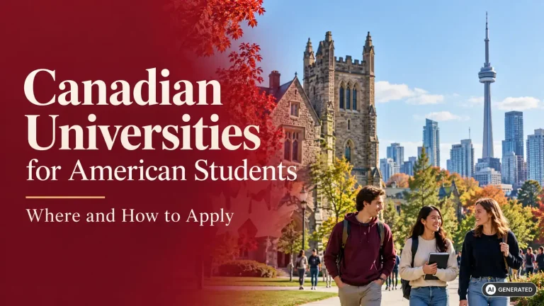 American students at a Canadian university campus