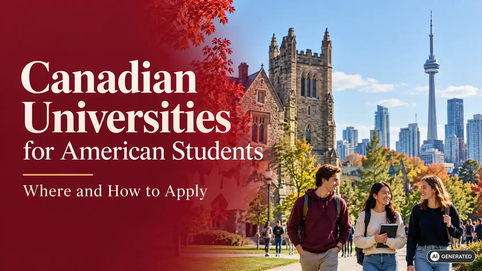 American students at a Canadian university campus